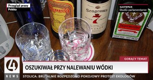 Wezwał policję, bo kolega oszukiwał przy nalewaniu wódki
